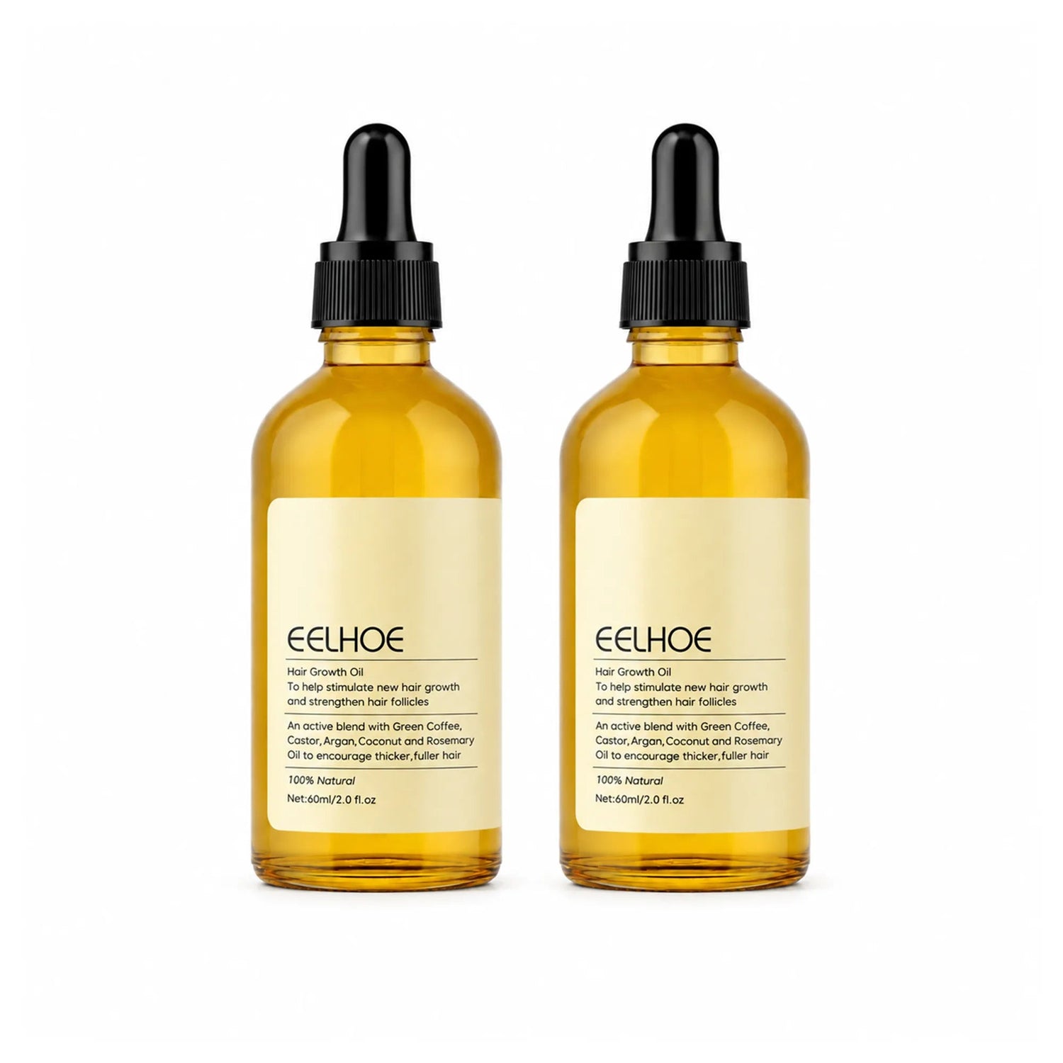 Eelhoe Hair Growth Duo set featuring hair care products to promote healthy, thicker hair with natural ingredients.